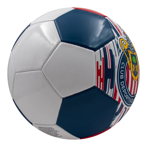 Club Guadalajara Soccer Ball for Recreational Use, No. 5 S100 White