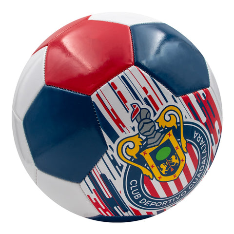 Club Guadalajara Soccer Ball for Recreational Use, No. 5 S100 White