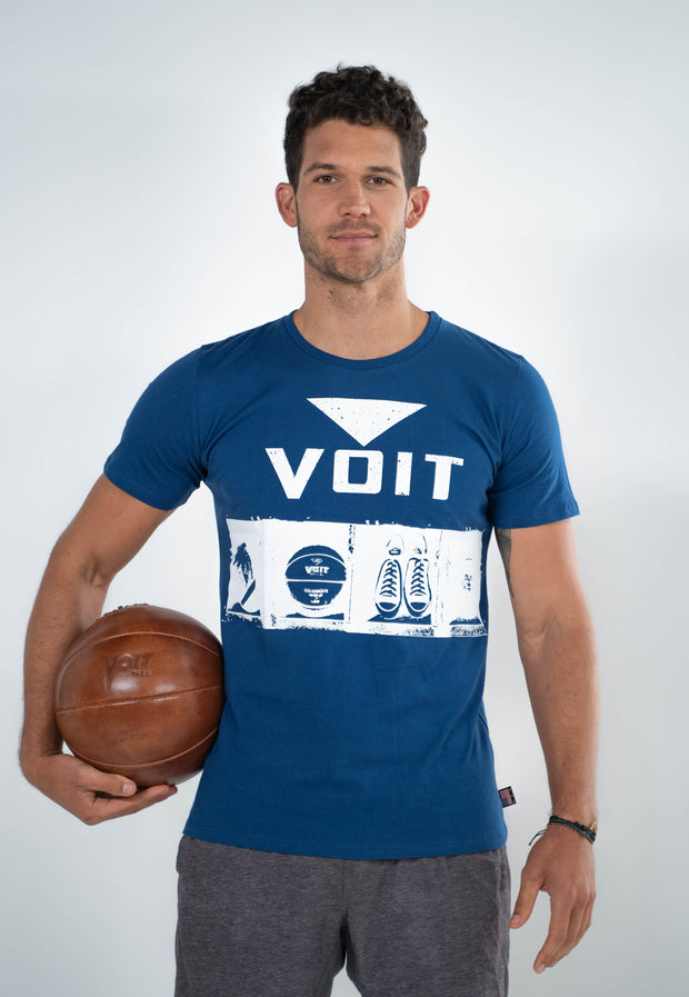 Voit 1922 Legacy Collection, 100% Cotton Vintage Sports Locker Print T-Shirt